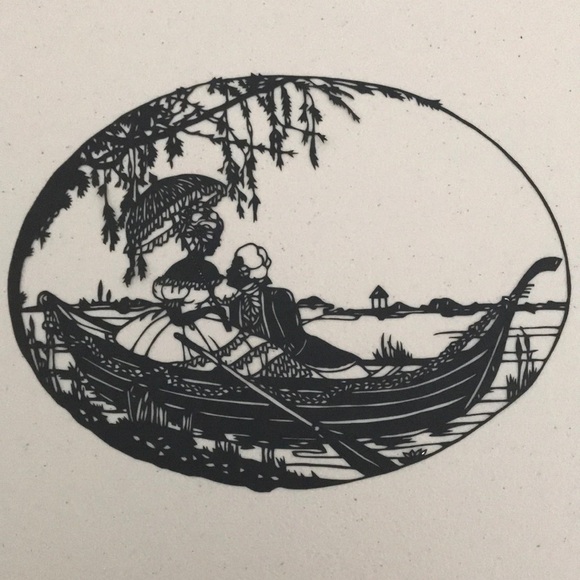 🔥ON SALE🔥Romance Couple 💖 Handmade PaperCut Silhouette Scherenschnitte - Picture 1 of 6